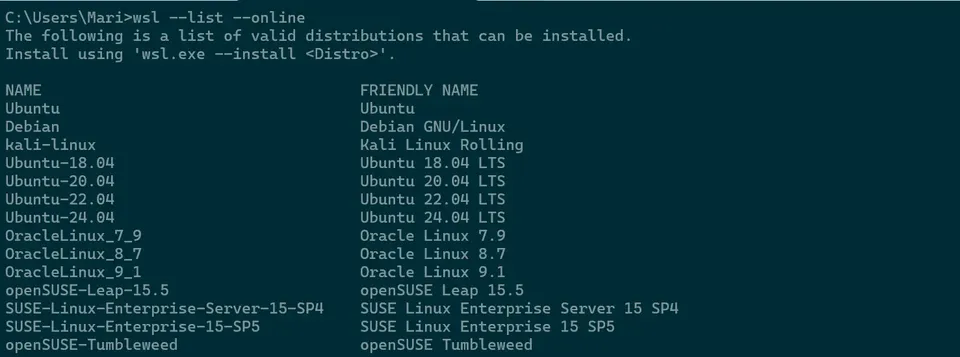 list installable linux distributions